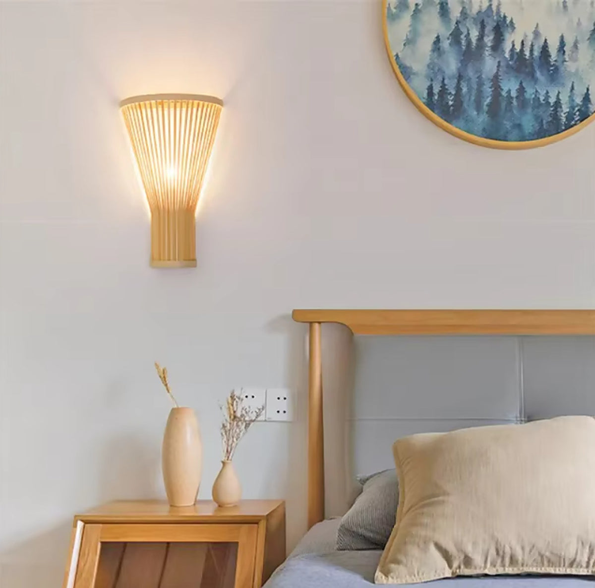 Applique murale en bambou — applique murale Plafonniers Design