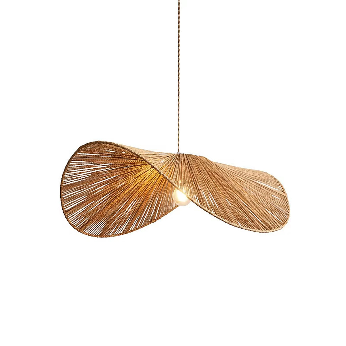 Grand plafonnier Vertigo en corde pour salon — plafonnier Plafonniers Design