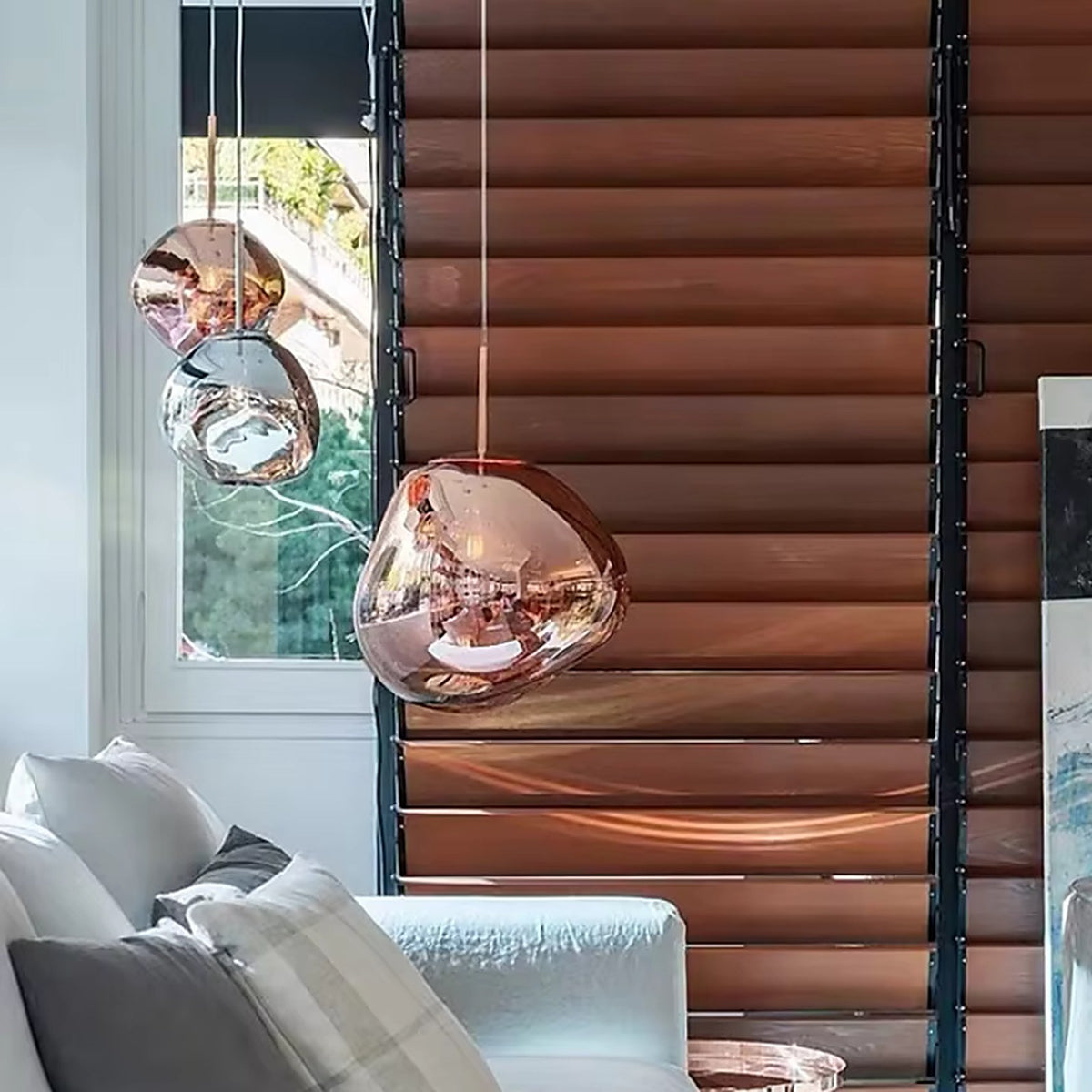 Lampe LED suspendue en lave — plafonnier Plafonniers Design