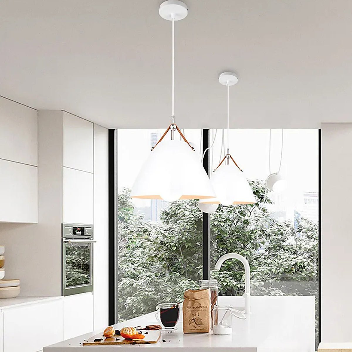 Lampe suspendue nordique moderne à lumière LED — plafonnier Plafonniers Design