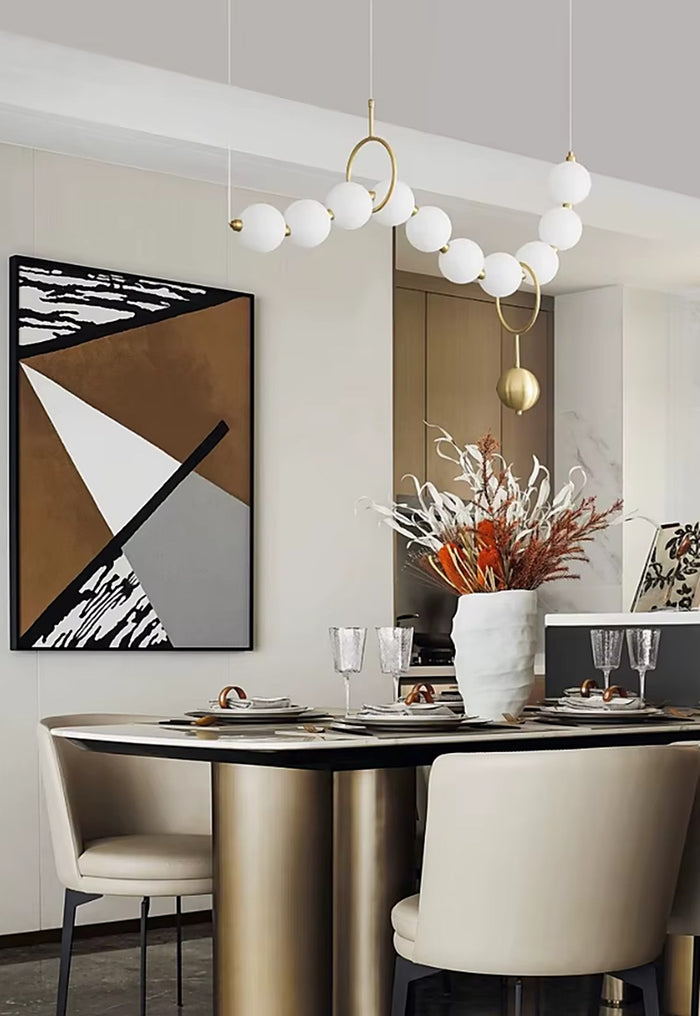 Lustre en verre moderne pour salle à manger — lustre Plafonniers Design