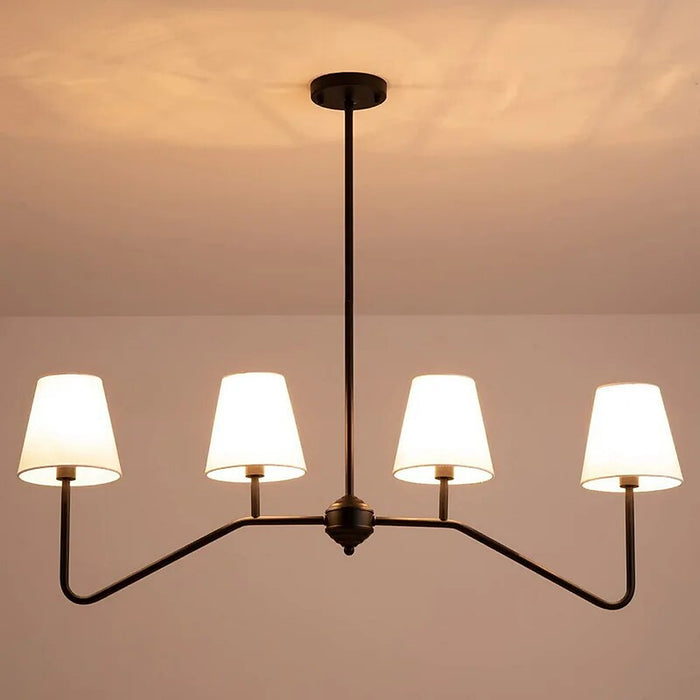 Lustre industriel métallique Noir — lustre Plafonniers Design
