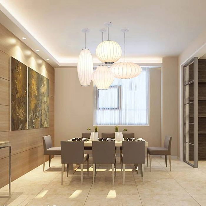 LUSTRE JAPONAIS EN SOIE — lustre Plafonniers Design