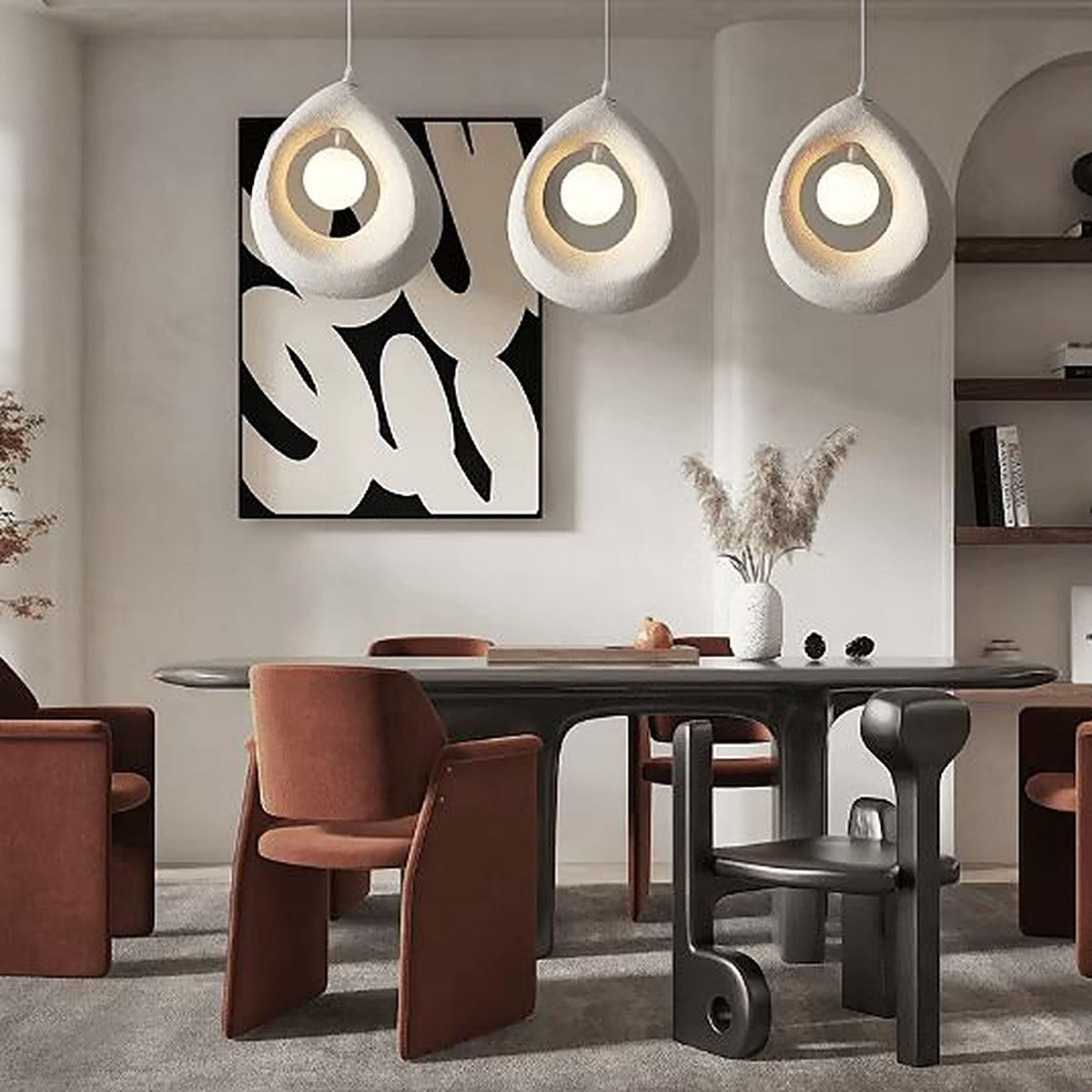 Lustre suspendu japonais wabi sabi — lustre Plafonniers Design
