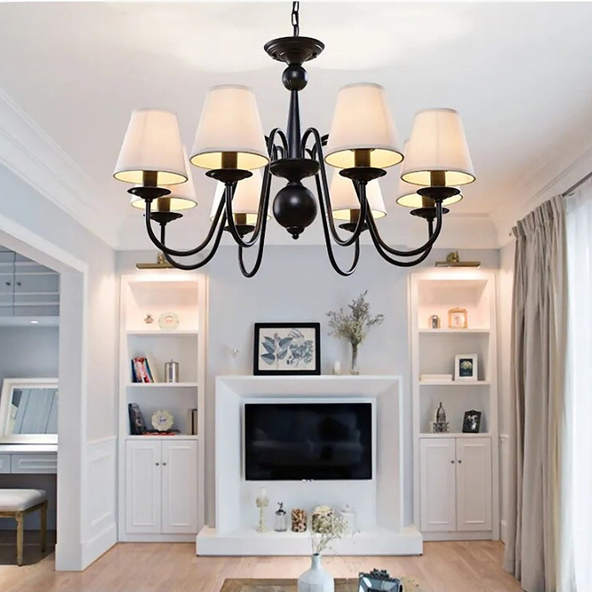 Lustre vintage en métal noir – Le plafonnier pour salon — lustre Plafonniers Design