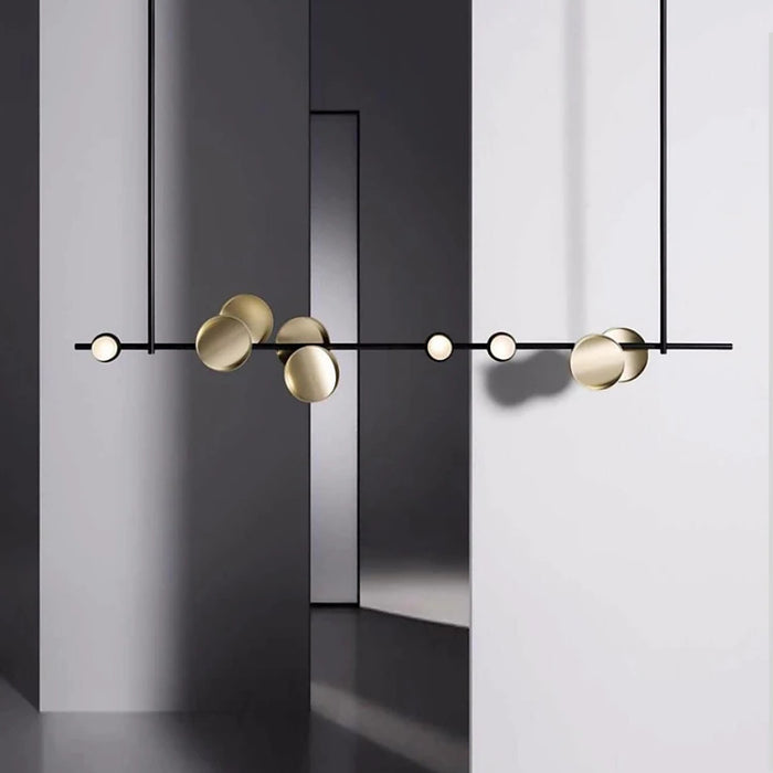 Plafonnier décentré doré et noir – Lampe de table élégante — plafonnier Plafonniers Design