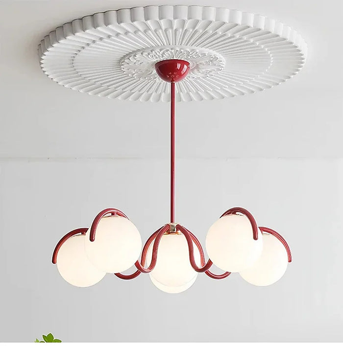 Plafonnier design moderne à globes en verre opalin — applique murale Plafonniers Design
