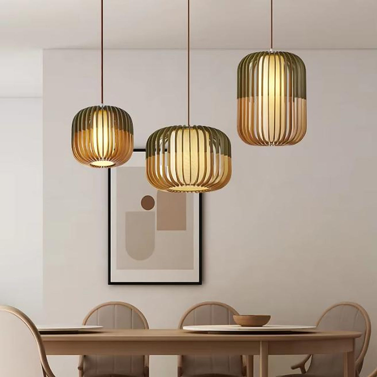 Plafonnier design scandinave en bois — suspension Plafonniers Design