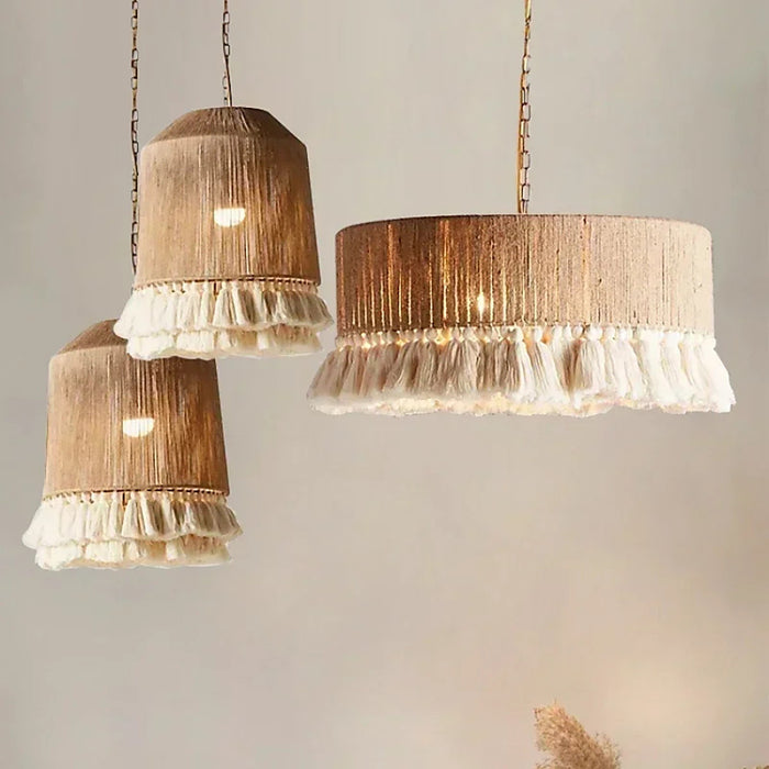 Plafonnier en Corde et Tissu – Plafonnier Élégant pour Chambre — plafonnier Plafonniers Design