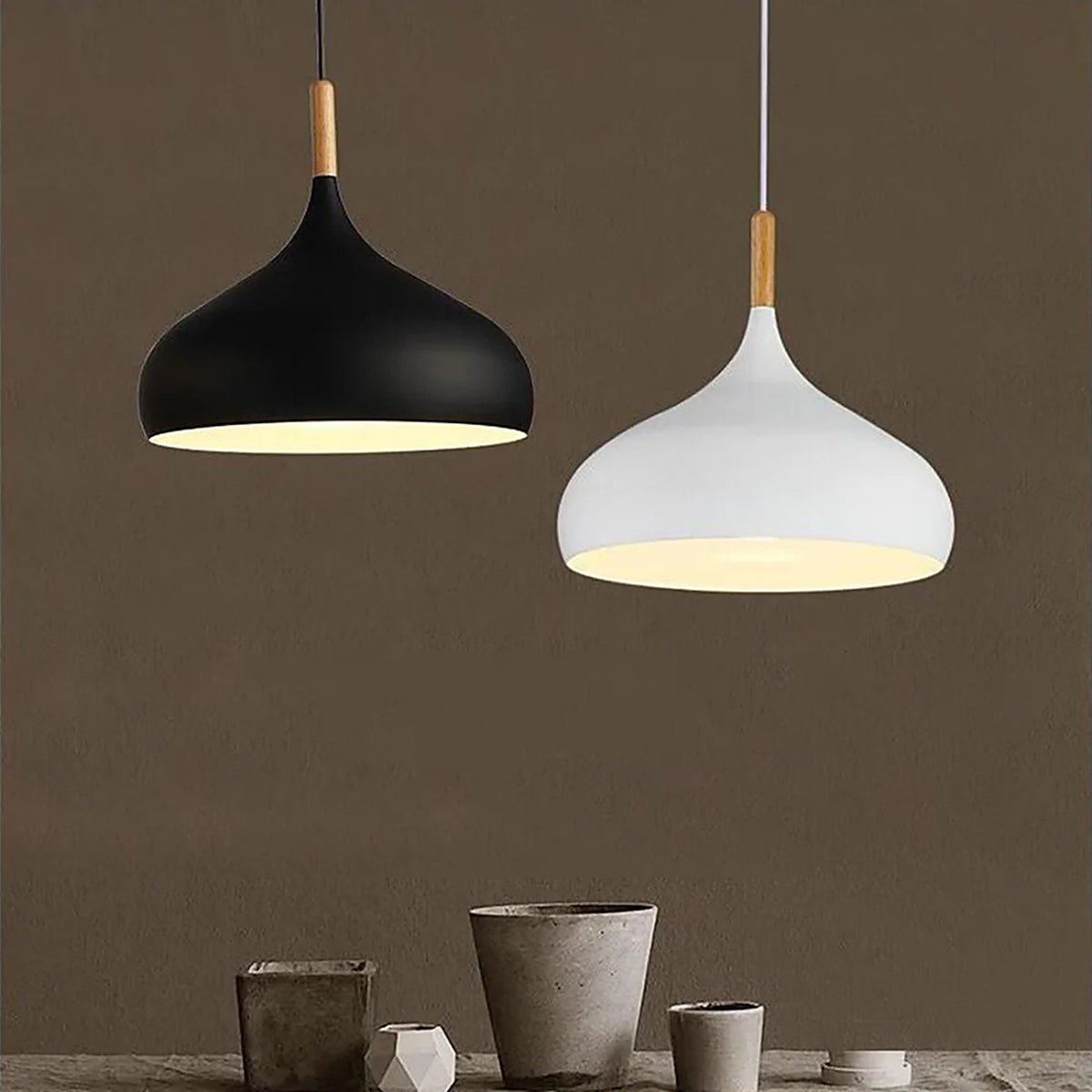 Plafonnier goutte suspendue en métal industriel — plafonnier Plafonniers Design