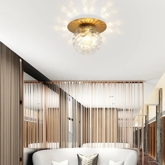 Plafonnier LED en forme de boule de verre — plafonnier Plafonniers Design