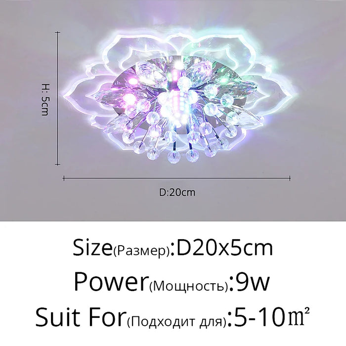 Plafonnier LED pétales de cristal — plafonnier Plafonniers Design