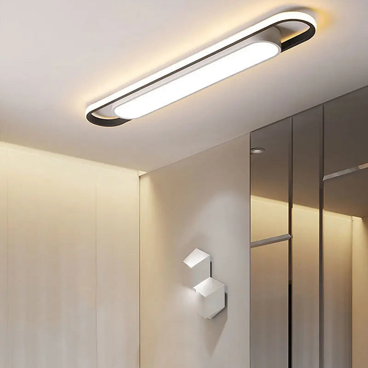 Plafonnier LED rectangulaire futuriste — plafonnier Plafonniers Design