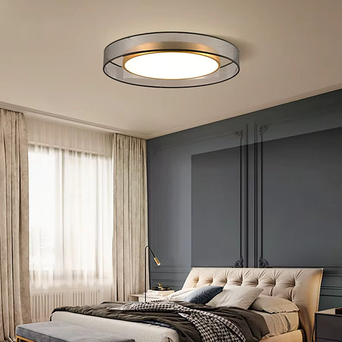 Plafonnier led rond dorée — plafonnier Plafonniers Design