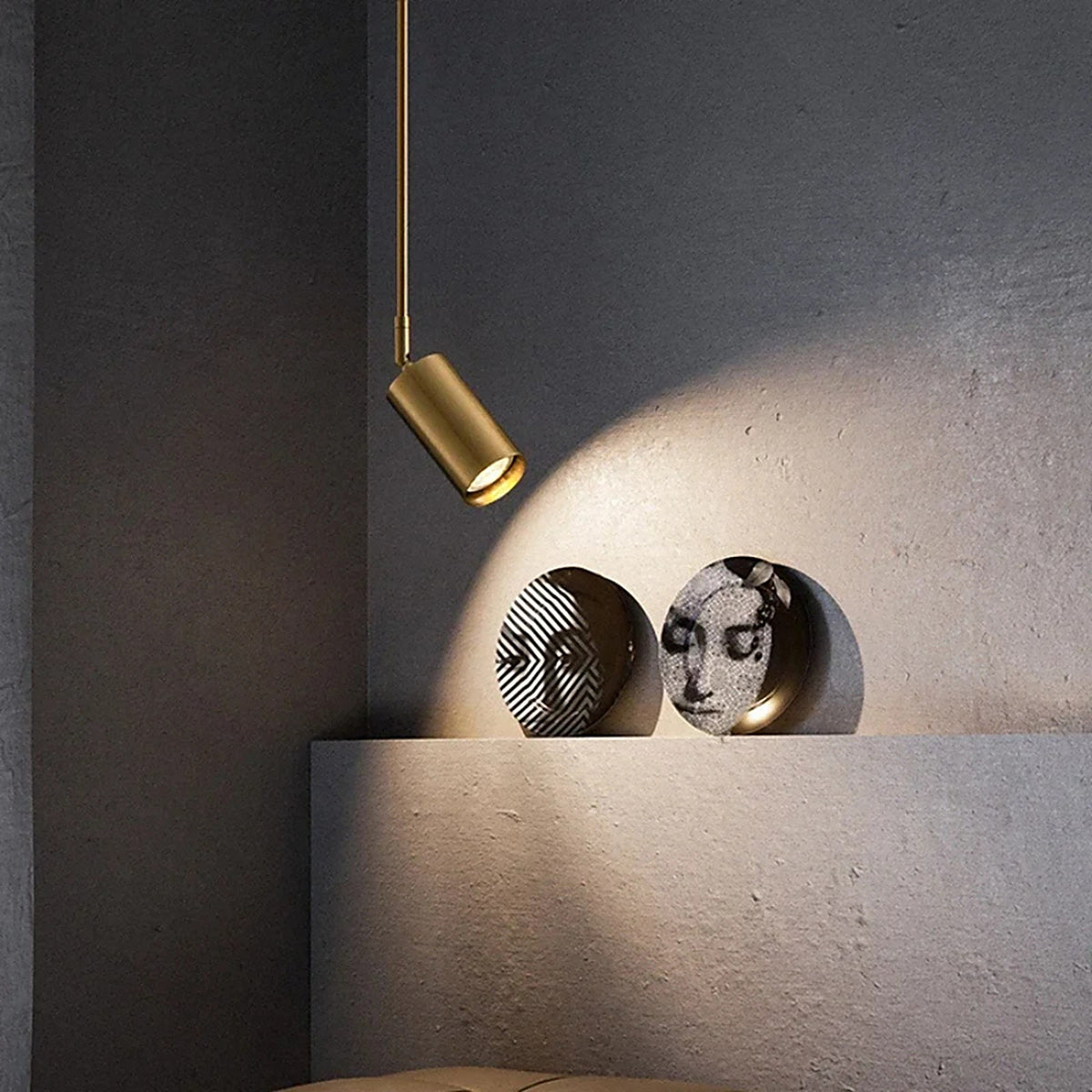 Plafonnier LED rotatif en or — plafonnier Plafonniers Design