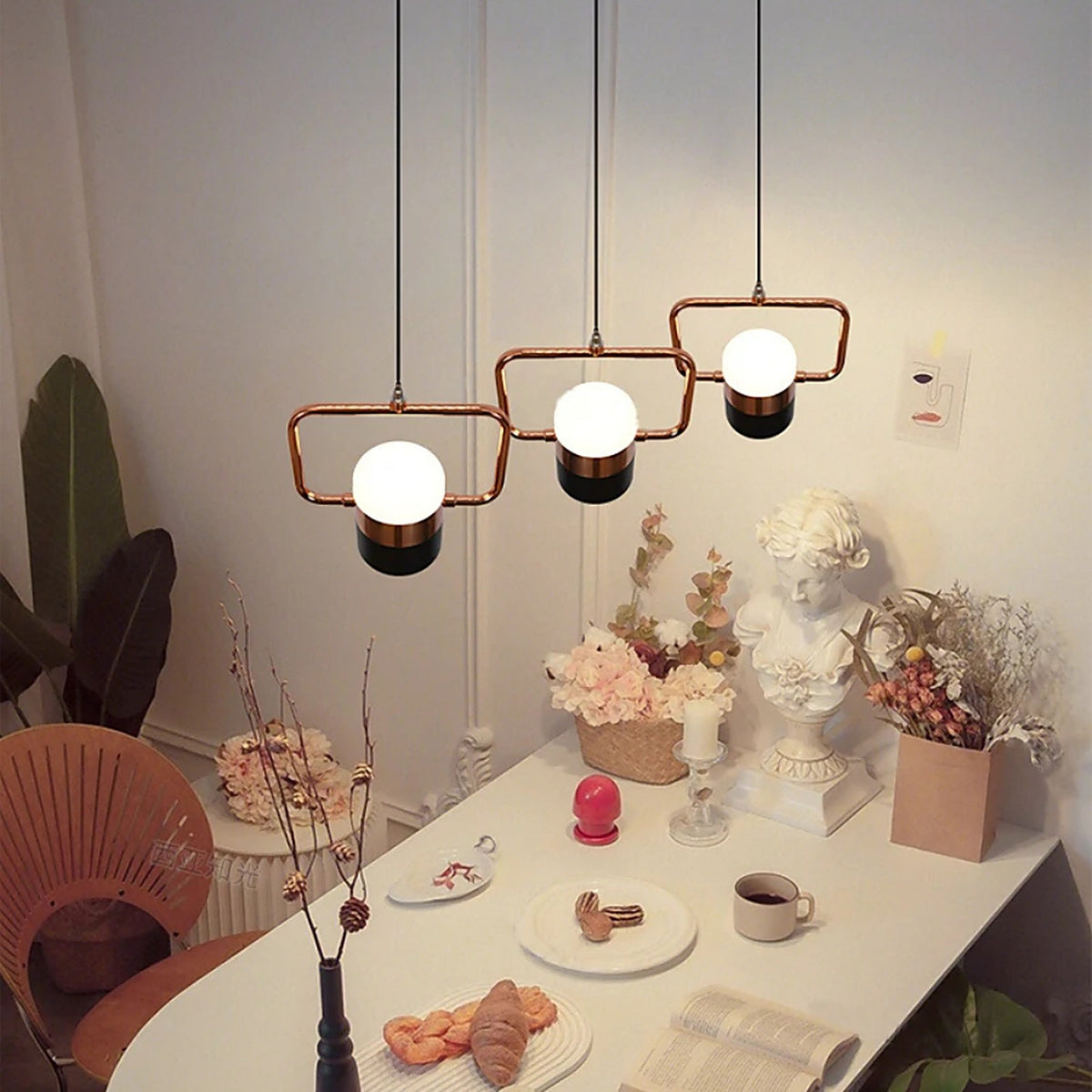 Plafonnier LED suspendu au design nordique moderne — plafonnier Plafonniers Design