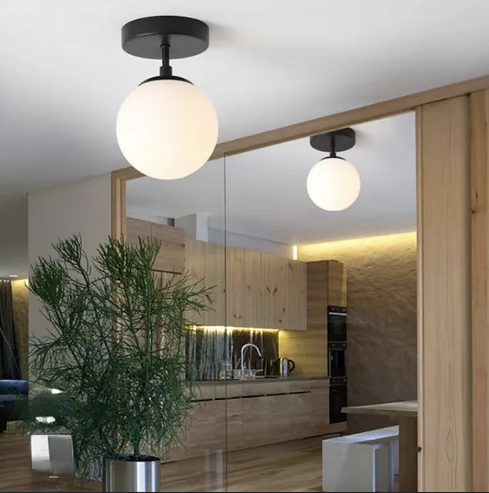 Plafonnier moderne boule de verre — plafonnier Plafonniers Design