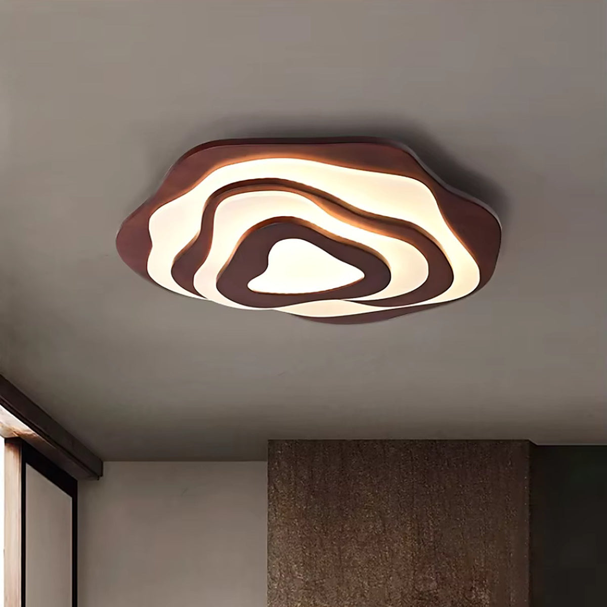 Plafonnier naturel en bois au design créatif moderne — plafonnier Plafonniers Design
