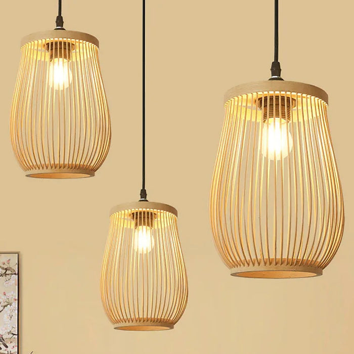 Plafonnier naturel suspendue style cage à oiseaux — plafonnier Plafonniers Design