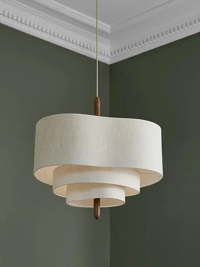 Plafonnier tissu ondulé design scandinave — plafonnier Plafonniers Design