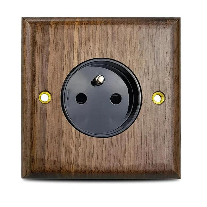 Prise Design en Bois avec Finition Dorée — applique murale Plafonniers Design