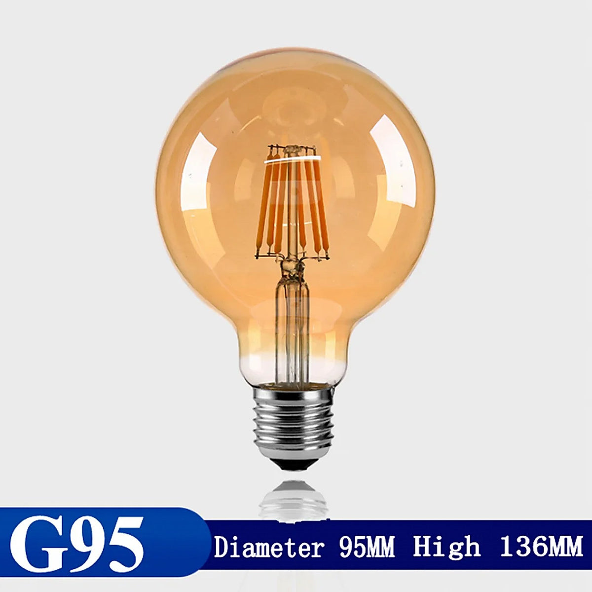 Ampoule rétro Edison 220V 12W G95 — accessoire Plafonniers Design – vue 5