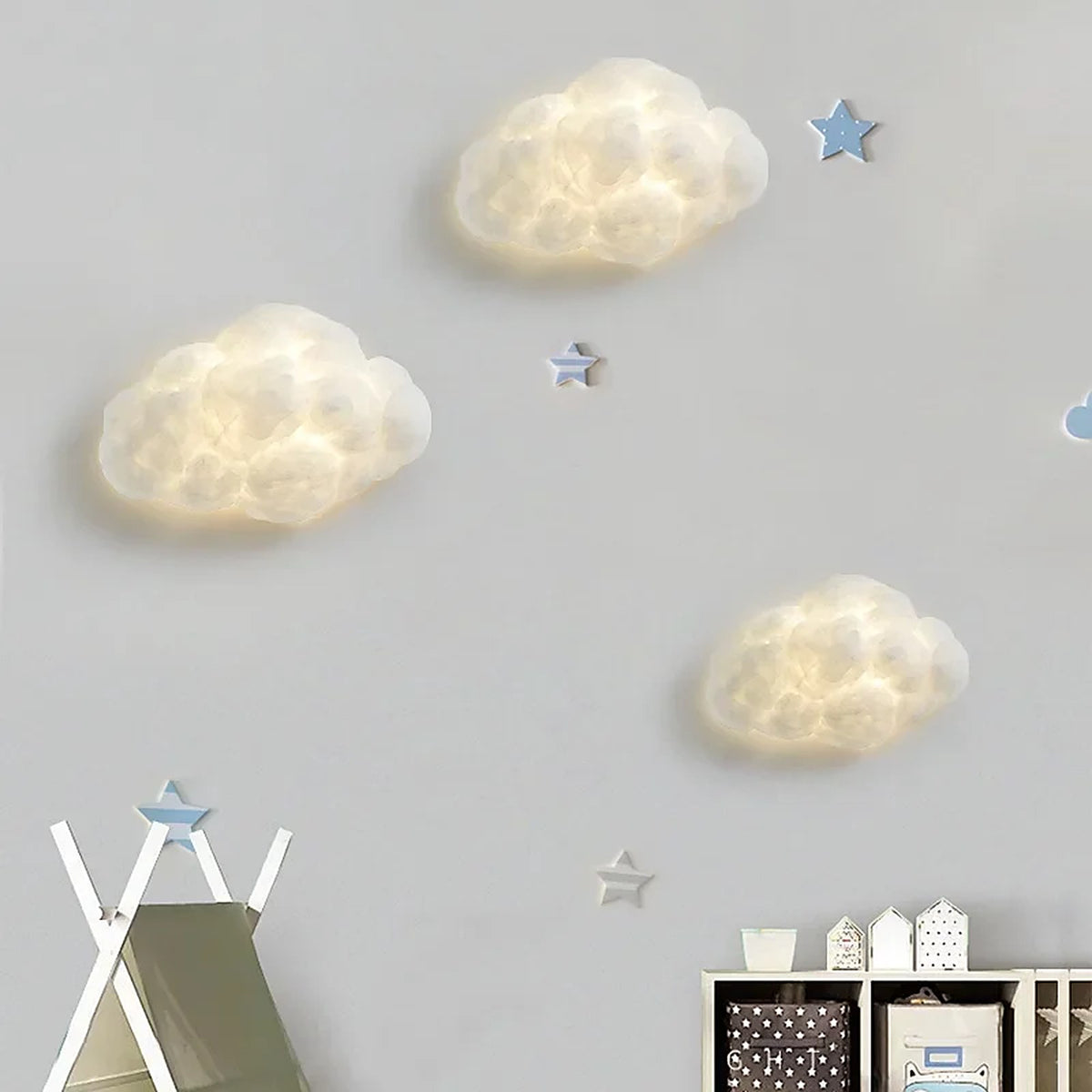 Applique murale nuage pour chambre bébé — applique murale Plafonniers Design – vue 3