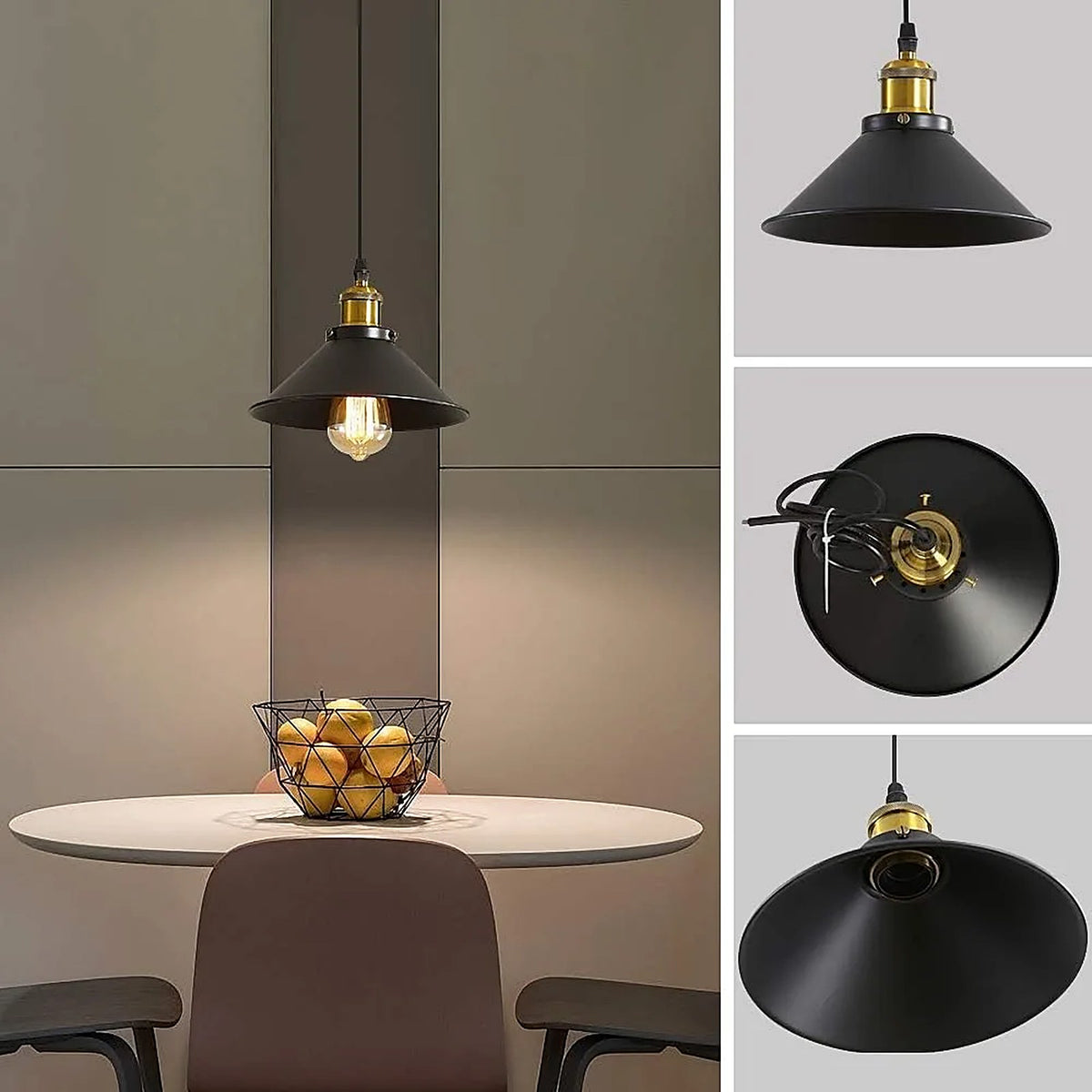 Applique murale style industriel vintage noire — applique murale Plafonniers Design – vue 4