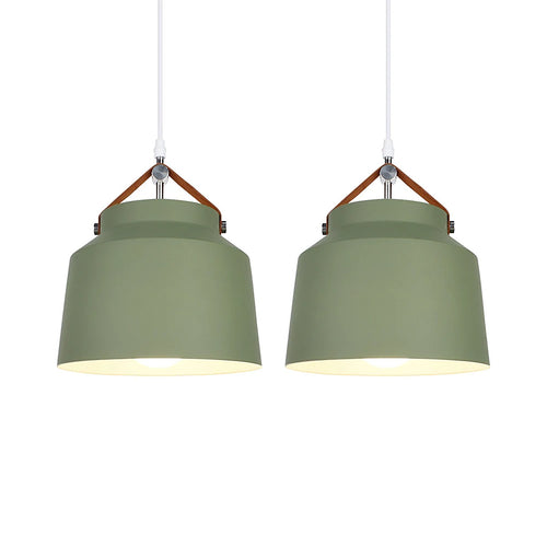 Collection de lampes modulables en métal coloré vert — plafonnier Plafonniers Design – vue 2