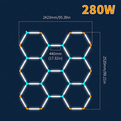 Eclairage garage nid d'abeille LED — applique murale Plafonniers Design – vue 2