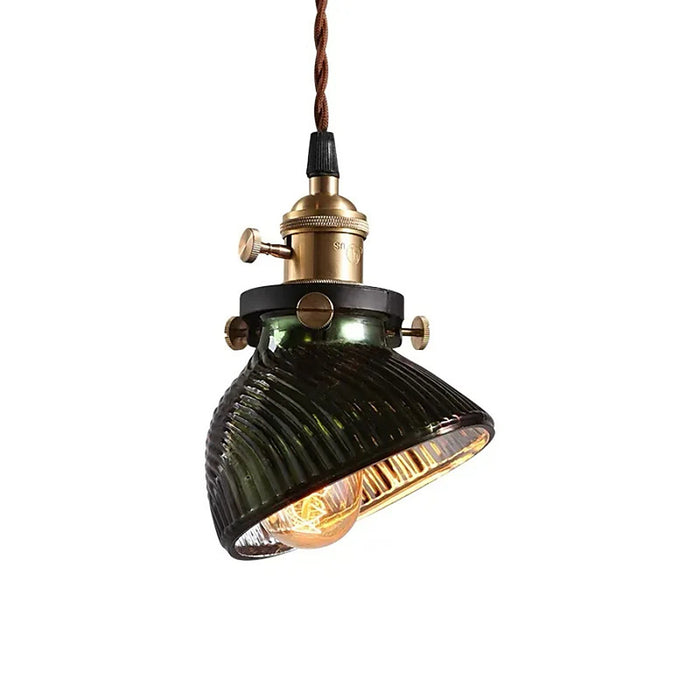 Lampe suspendue en verre style industriel — plafonnier Plafonniers Design