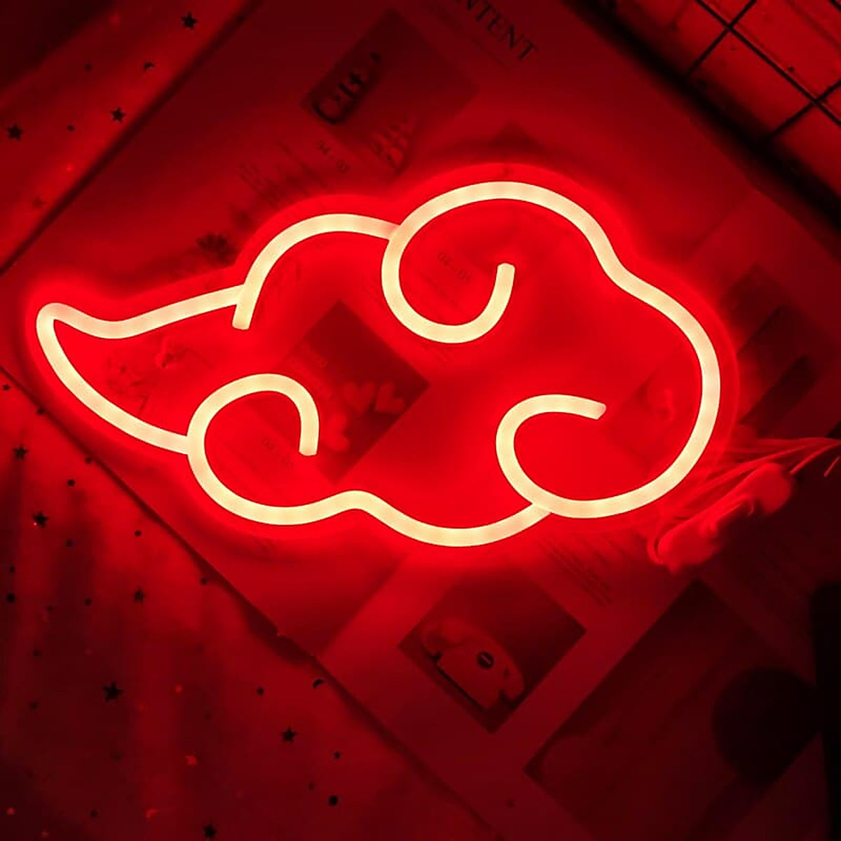 Neon mural en forme de nuage japonais — plafonnier Plafonniers Design