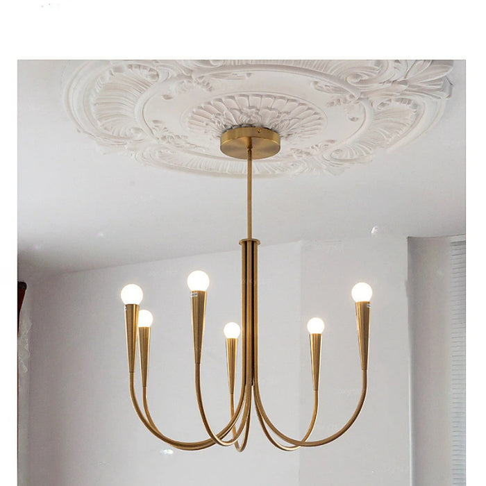 Plafonnier americain à ampoules LED — lustre Plafonniers Design