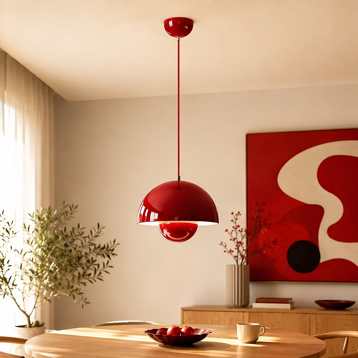 Plafonnier boule suspendue au design nordique moderne — plafonnier Plafonniers Design