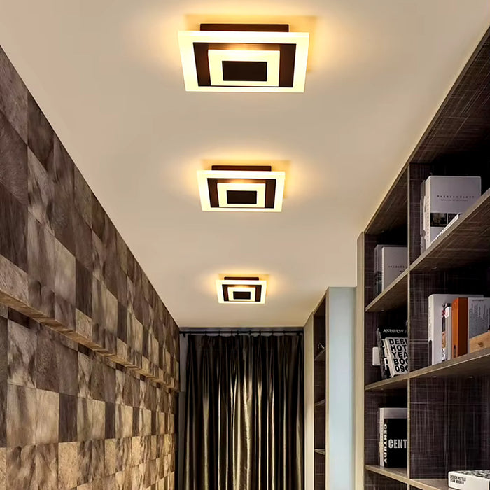 Plafonnier carré moderne avec led — plafonnier Plafonniers Design