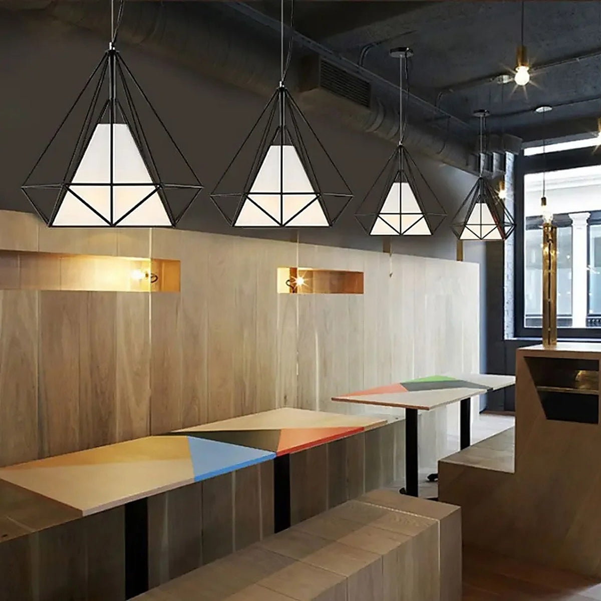 Plafonnier diamant suspendu en métal — plafonnier Plafonniers Design