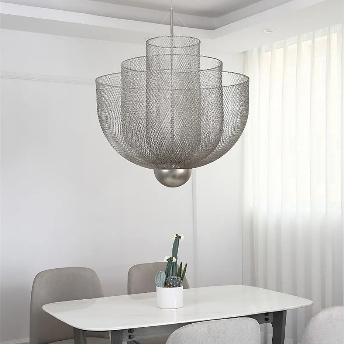 Plafonnier doré suspendue en fer au design nordique moderne — plafonnier Plafonniers Design