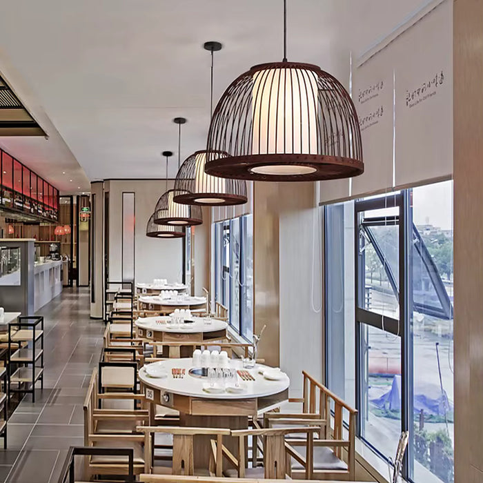 Plafonnier en bambou idéal pour couloir et lampe de table restaurant — plafonnier Plafonniers Design