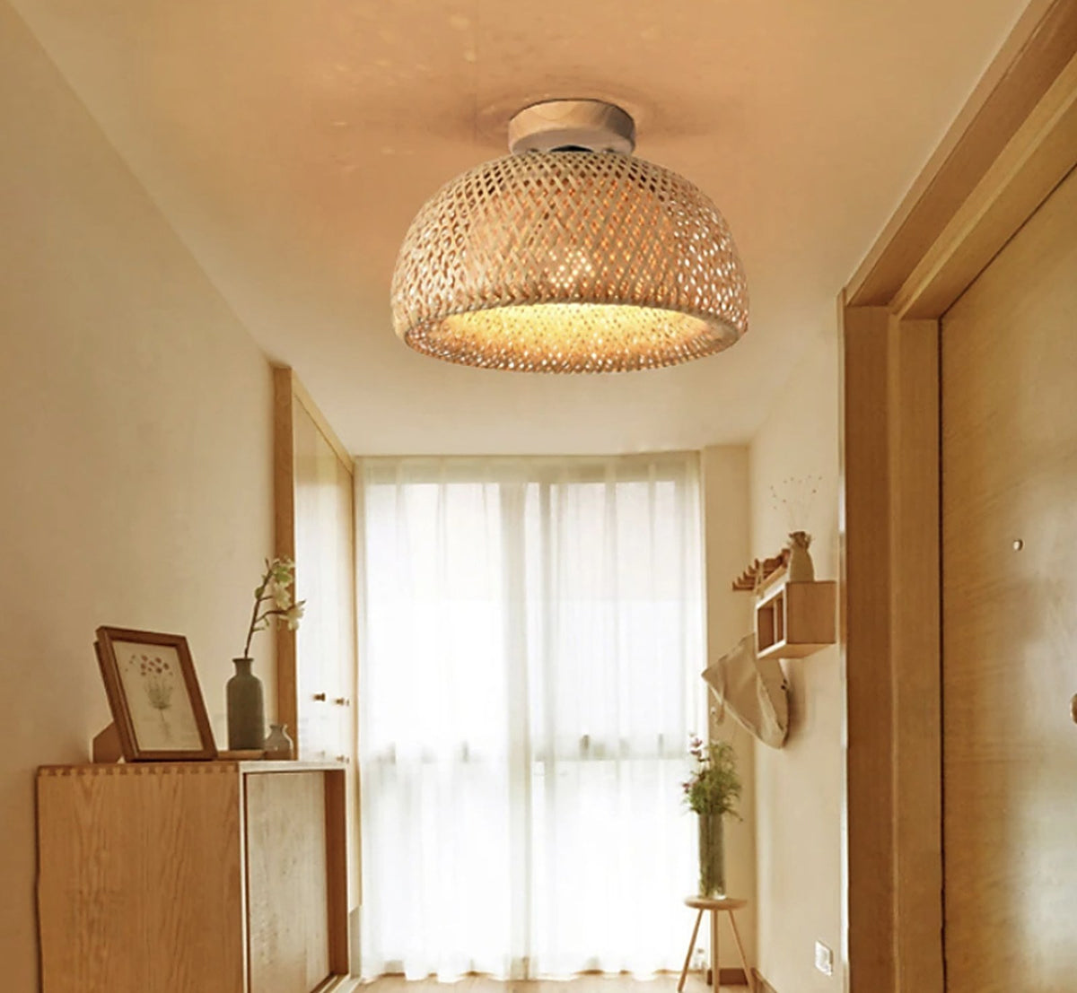 Plafonnier en bois au design minimaliste — plafonnier Plafonniers Design