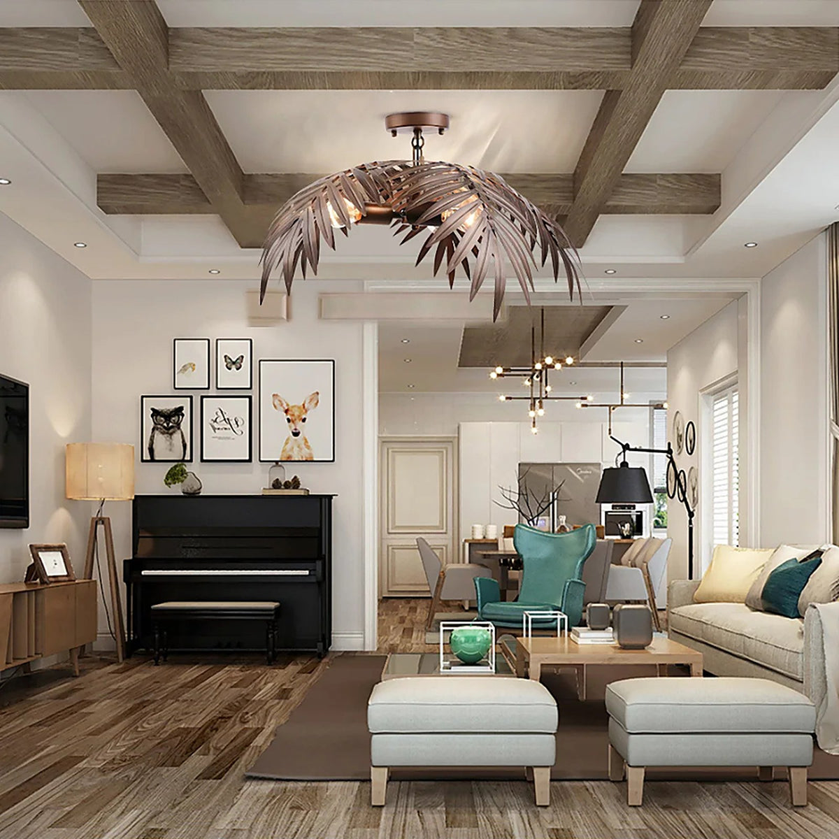 Plafonnier feuille cocotier — plafonnier Plafonniers Design