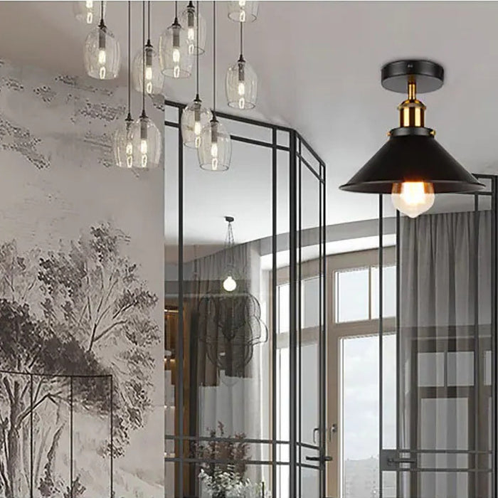 Plafonnier industriel Vintage avec base — plafonnier Plafonniers Design