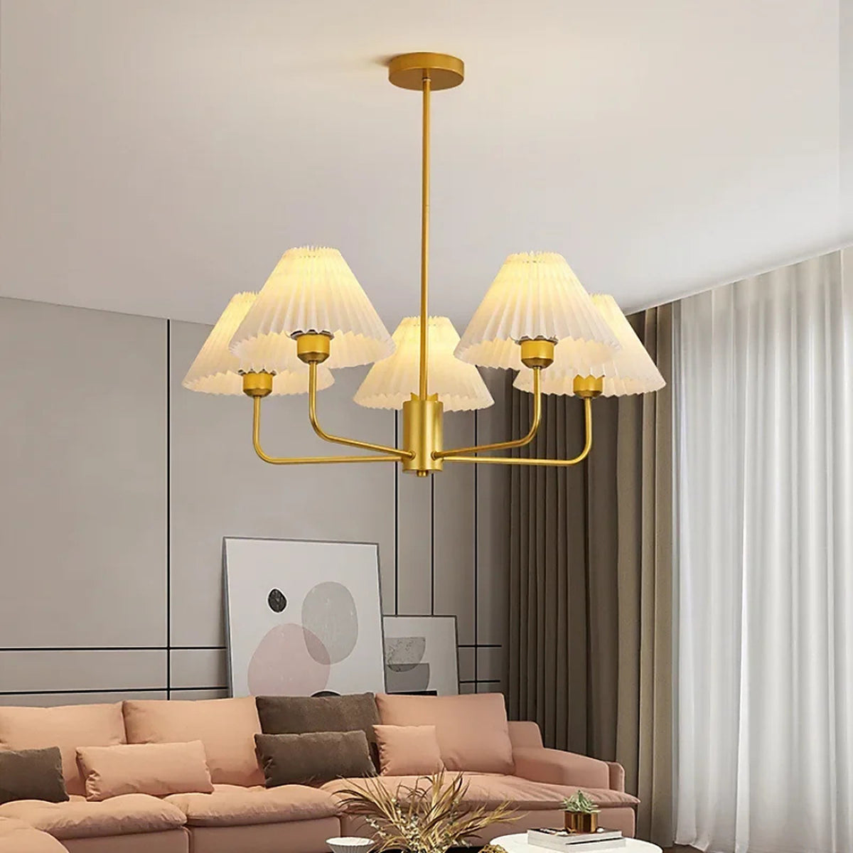 Plafonnier LED Métal avec Abat-jour pour Salon — lustre Plafonniers Design