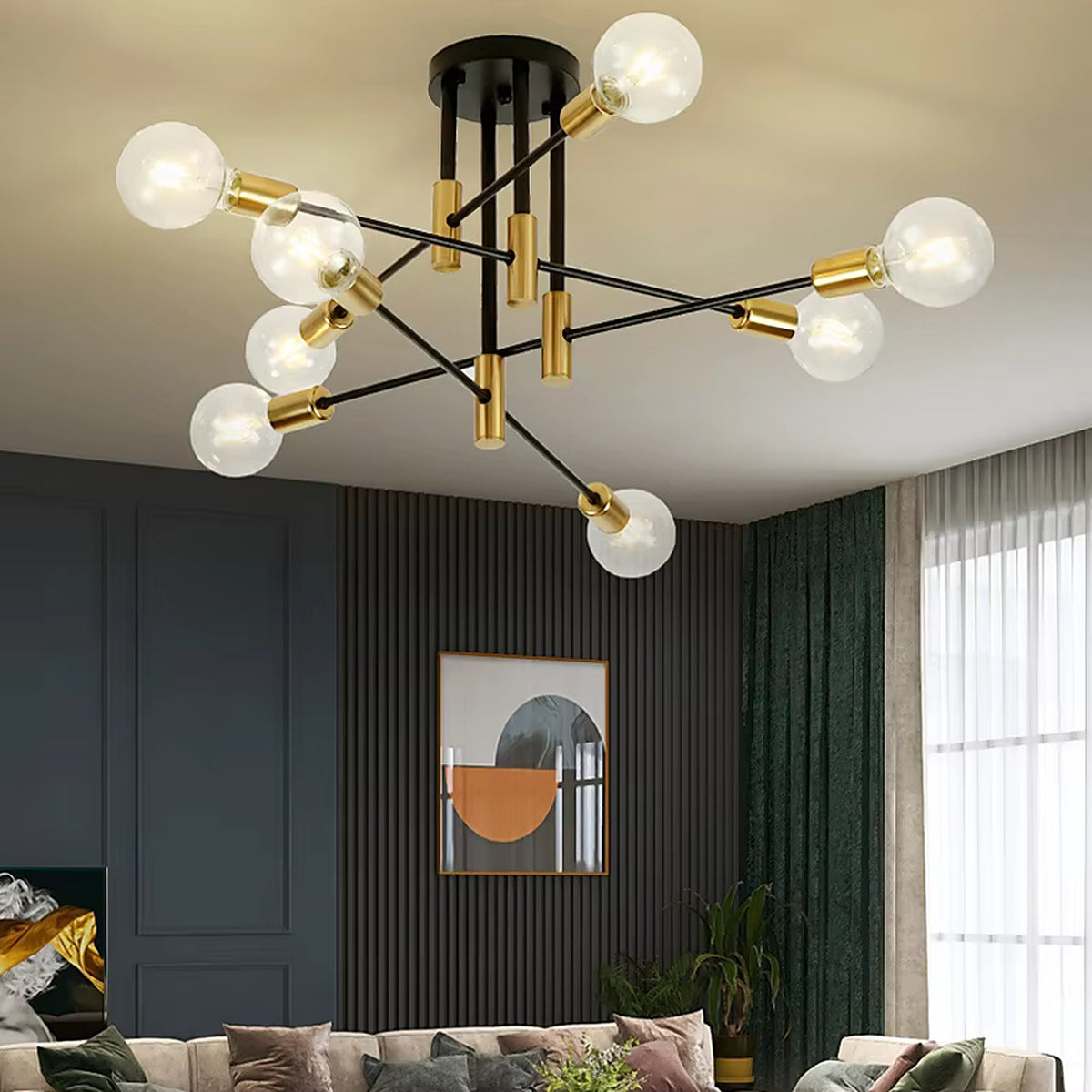 Plafonnier LED minimaliste pour salon — plafonnier Plafonniers Design