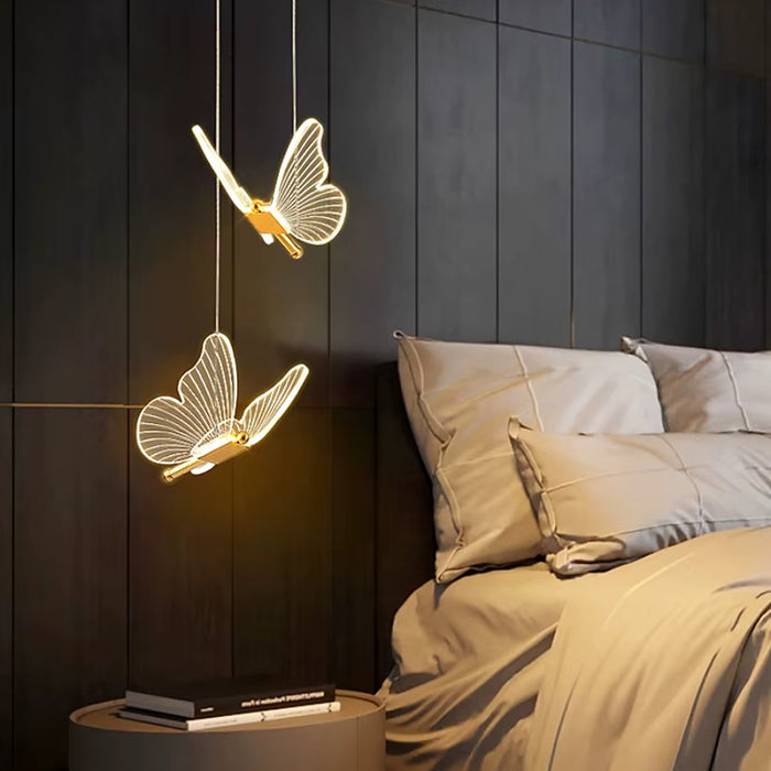 Plafonnier LED suspendu en forme de papillon — plafonnier Plafonniers Design