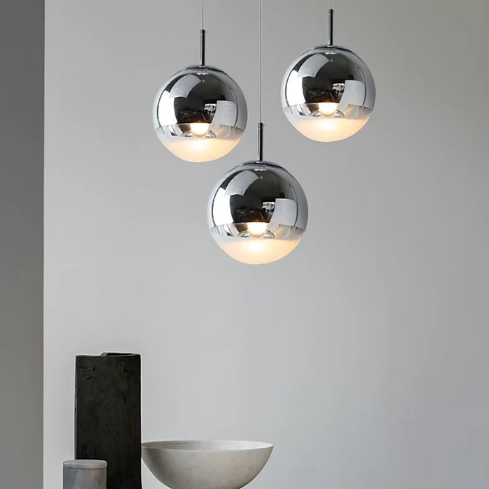 Plafonnier LED suspendue en verre à bulles — plafonnier Plafonniers Design