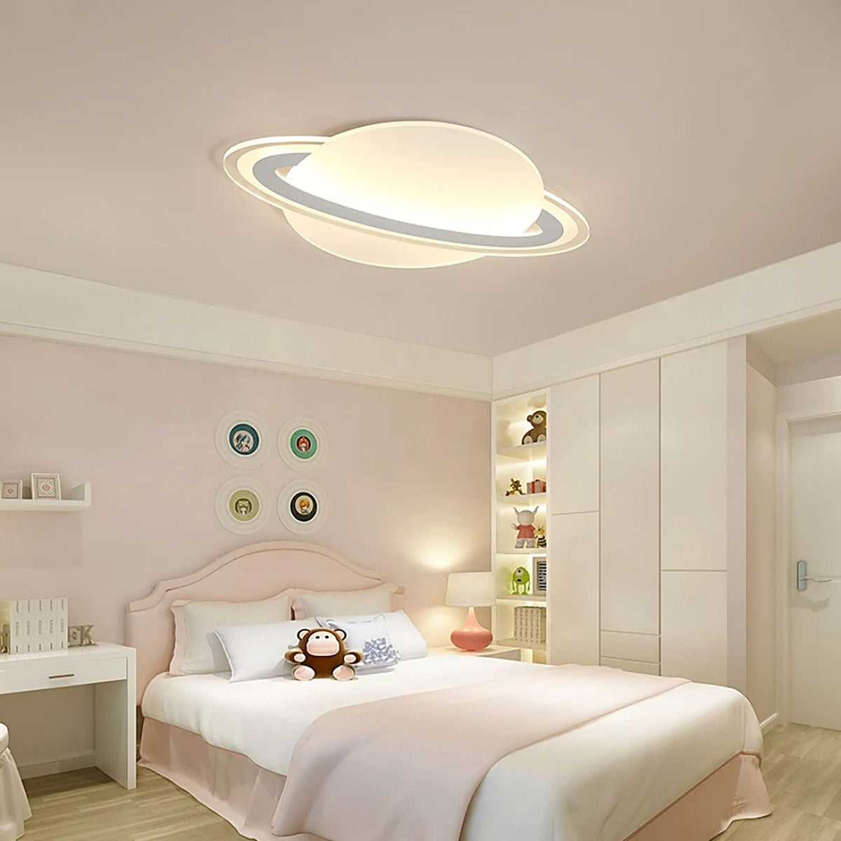 Plafonnier led ultramince en forme de planète — plafonnier Plafonniers Design
