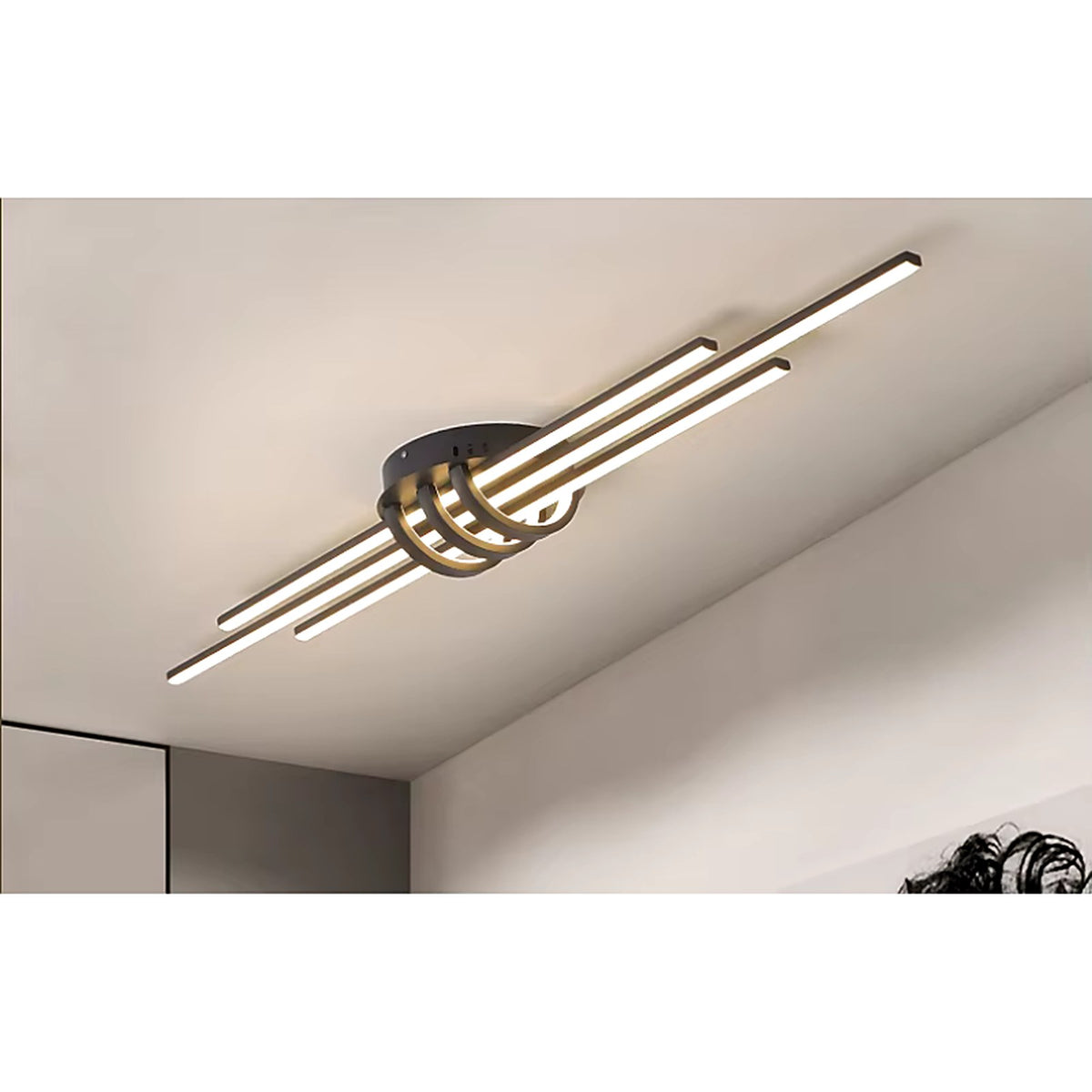 Plafonnier Moderne LED en aluminium — plafonnier Plafonniers Design