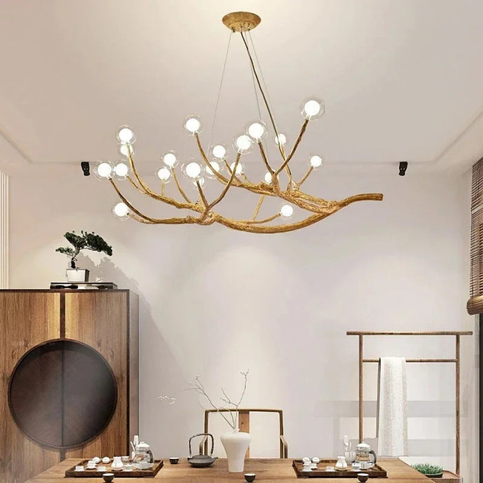 Plafonnier naturel branche d'arbre — plafonnier Plafonniers Design