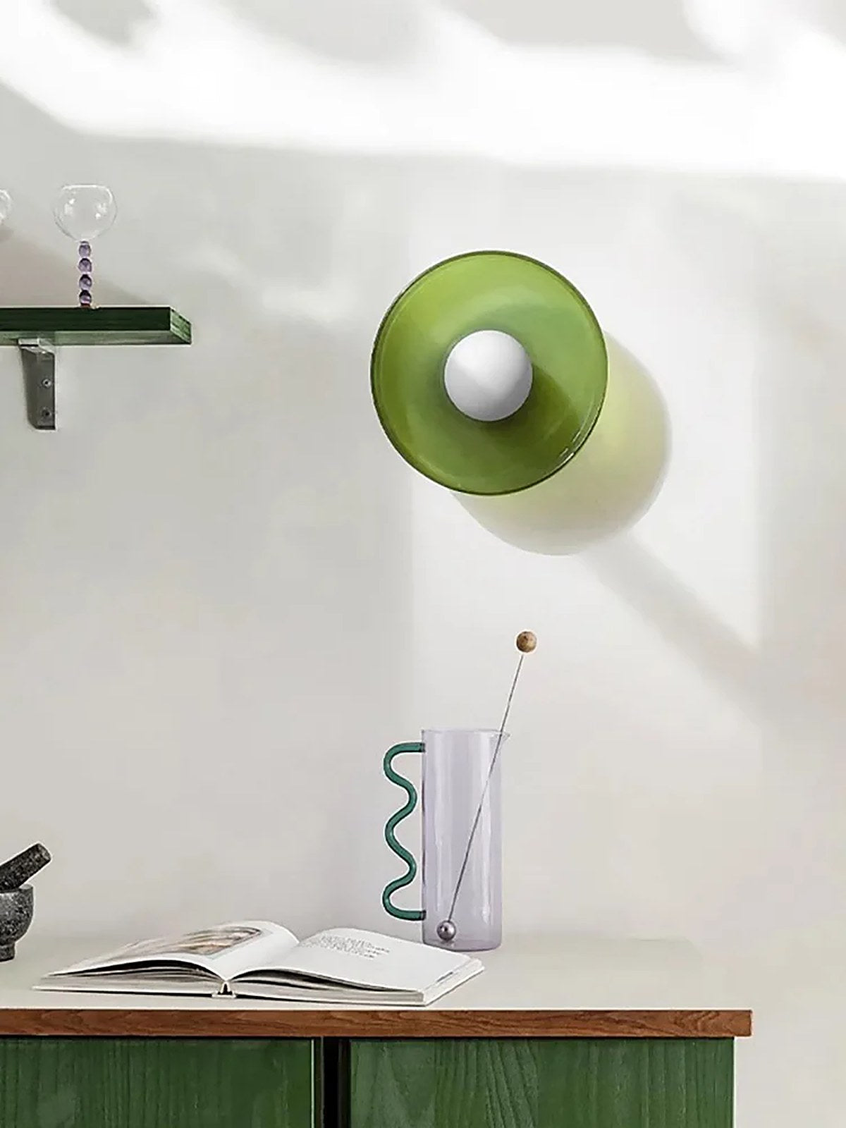 Plafonnier Scandinave en Verre – Applique murale nordique colorée — applique murale Plafonniers Design