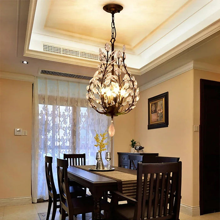 Plafonnier vintage suspendue de luxe en cristal noir — plafonnier Plafonniers Design